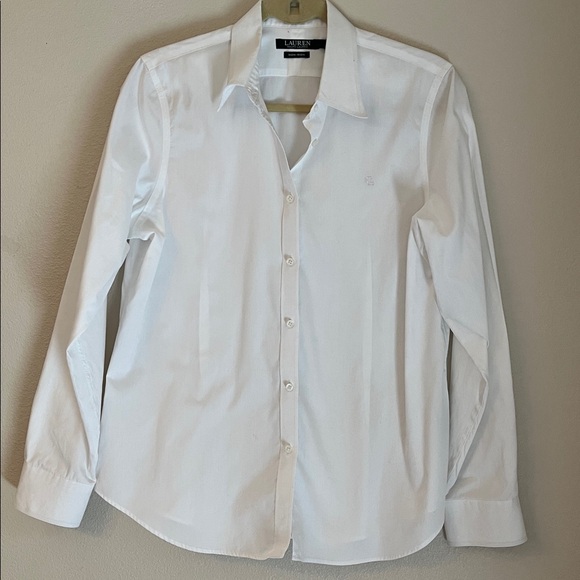 Lauren Ralph Lauren Easy Care Cotton White Shirt size L - Picture 2 of 5